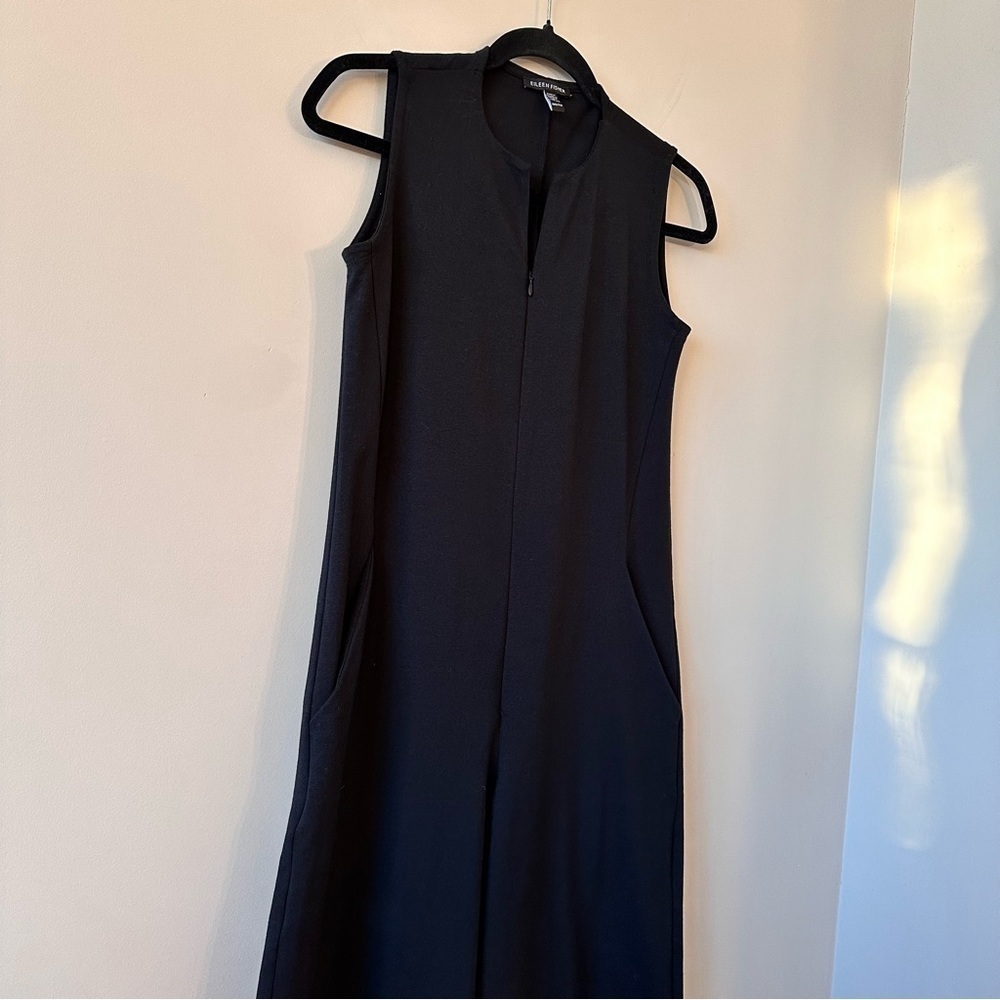 Eileen Fisher-Organic Cotton Ponte Lantern Jumpsuit (Size:XS) - Picture 7 of 10